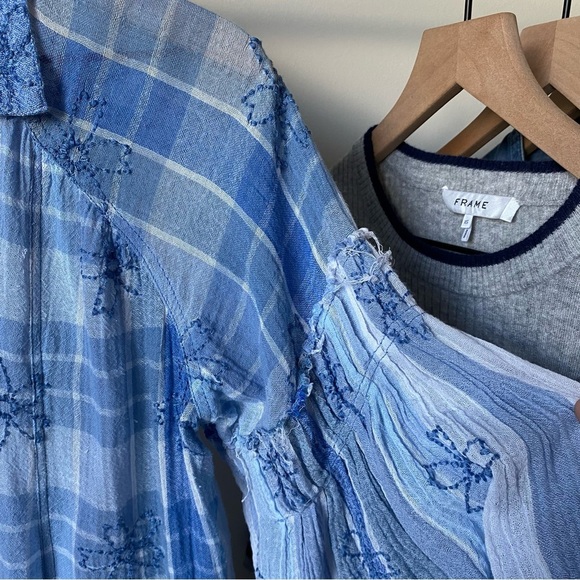 Free People Gingham Floral Tunic - Picture 3 of 7